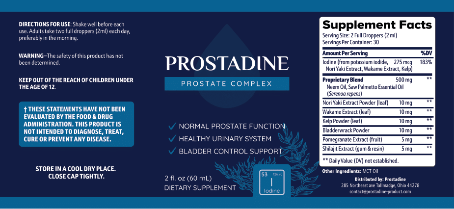 Prostadine Label